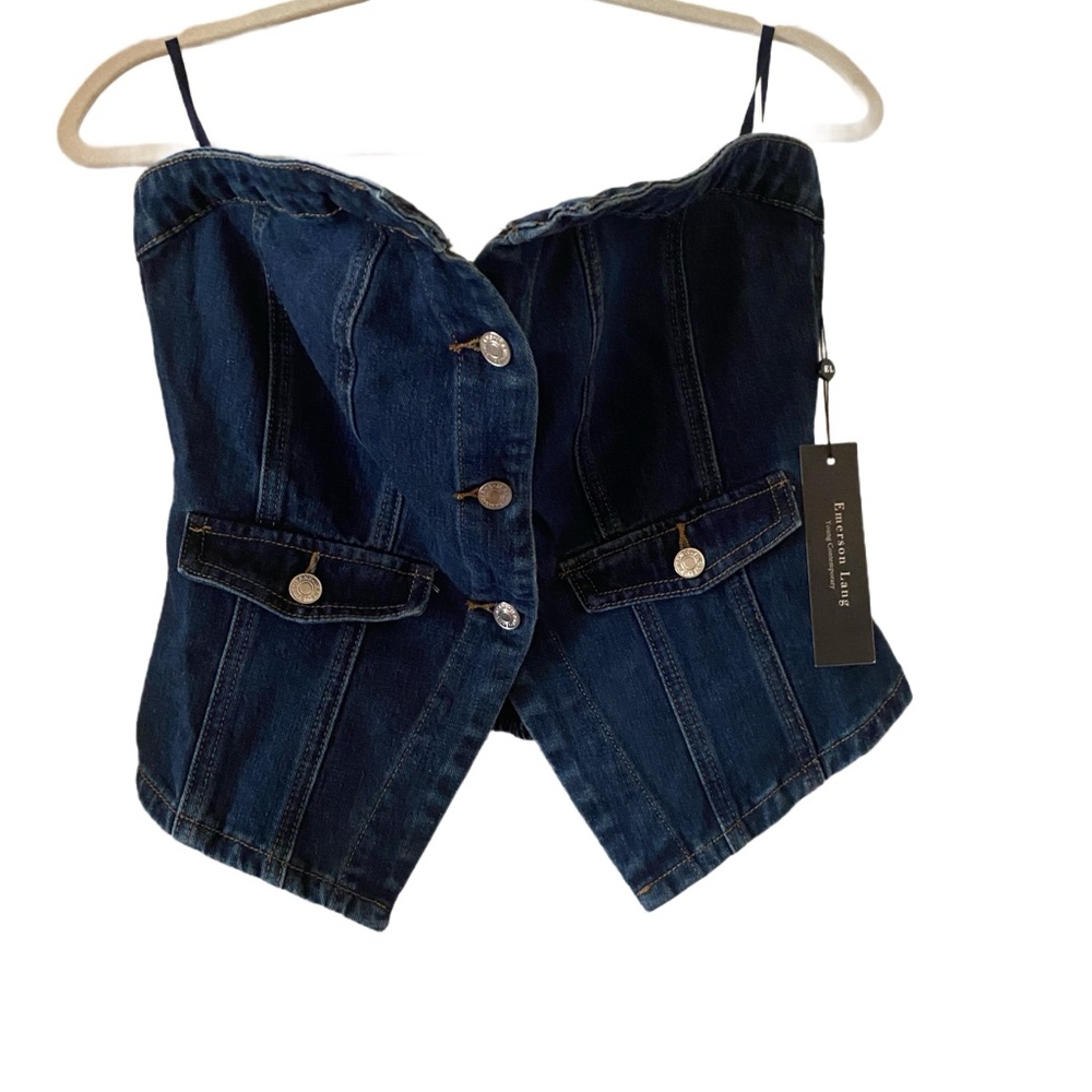 Denim Corset Top